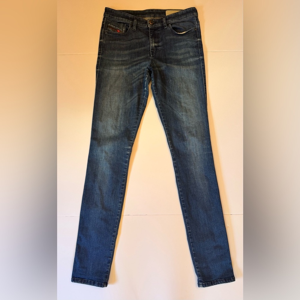 Diesel Y2K Low Rise Skinny Jeans Womens 29x32 Blue Wash Stretch Denim